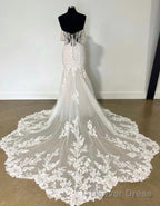 Off The Shoulder Mermaid Tulle/Lace Wedding Dresses