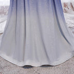 Off the Shoulder Purple Ombre Long Prom Dress, Off the Shoulder Purple Prom Dresses with Corset Back