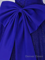 Off The Shoulder Royal Blue Long Prom Dresses, Royal Blue Long Formal Evening Dresses