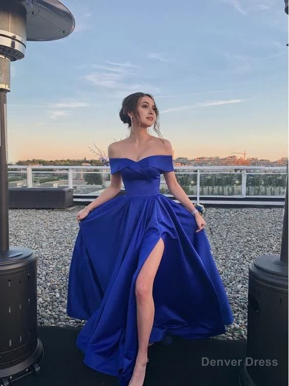 Off The Shoulder Royal Blue Prom Dresses Secondary image