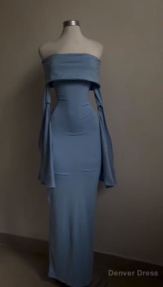 Off The Shoulder Sheath Birthday Dress Long Sleeves Prom Dresses Main image