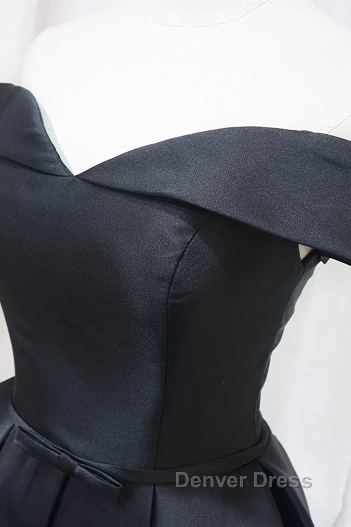 Off the Shoulder Short Black Prom Dress, Off Shoulder Short Black Prom Graduation Dresses Secondary image