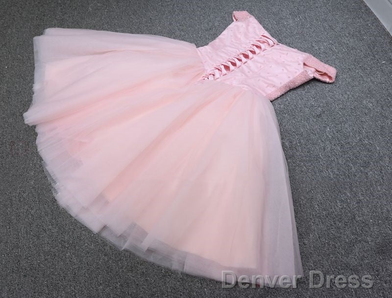 Off The Shoulder Short Pink Prom Dress Homecoming Dresses Secondary image