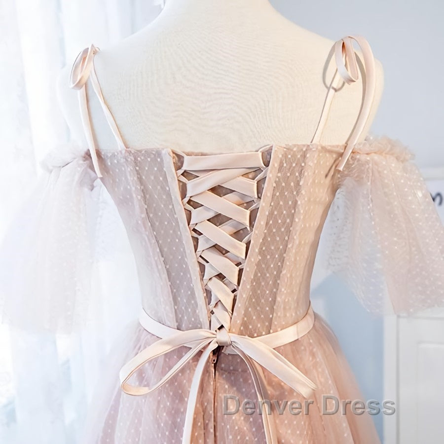Off the Shoulder Short Pink Prom Dress with Corset Back, Short Pink Prom Graduation Bridesmaid Dresses