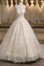 Off The Shoulder Short Sleeves Tulle Applique With Beading Court Train Ball Gowns Wedding Dresses