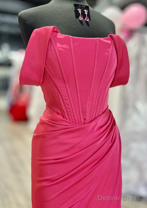 Off the Shoulder Straps Long Prom Dresses