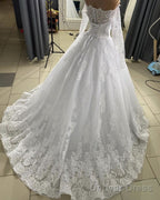 Off The Shoulder Wedding Dresses Long Sleeves Ball Gown