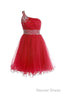 One Shoulder Short Prom Dress Homecoming Dresses With Beading