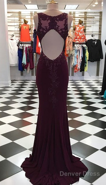 Open Back Mermaid Long Prom Dress,Prom Dresses,Pageant Dress,Evening Dress,Ball Dance Dresses,Graduation School Party Gown Secondary image