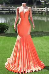 Green Prom Dresses Sexy Mermaid Women Evening Dress Sleeveless Open Back