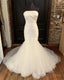 Organza And Satin Mermaid Wedding Dress Strapless