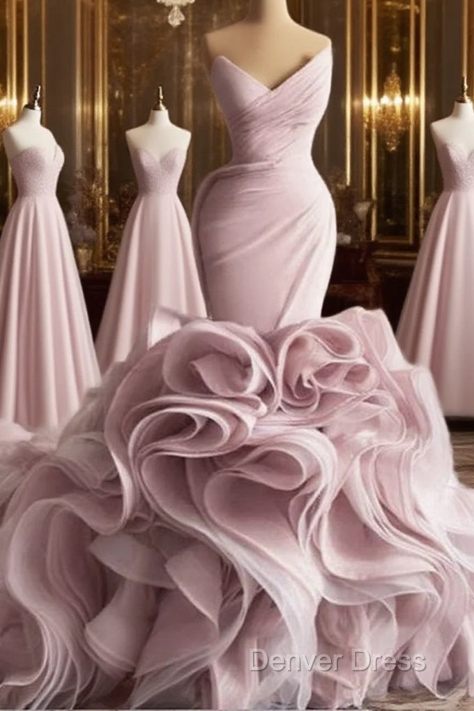 Organza Mermaid Wedding Dresses Prom Gowns Main image