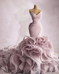 Organza Mermaid Wedding Dress  Prom Evening Gown