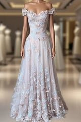 Pink A-Line Butterfly Prom  Dresses