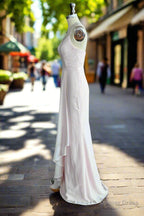 Pink A Line Chiffon Spaghetti Straps Sleeveless Ruffles Long Bridesmaid Dresses