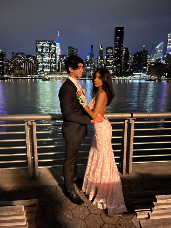 Pink Backless Mermaid Graduation Prom Dress