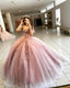 Pink Ball Gowns Prom Long Dresses Sweetheart Corset