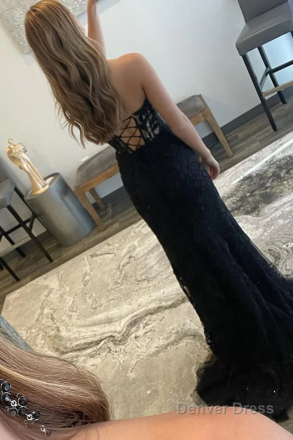 Pink Corset Sweetheart Long Lace Prom Dresses with Slit