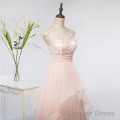 Pink Elegant Tulle A-Line Floor Length Wedding Party Dresses, Light Pink Gown