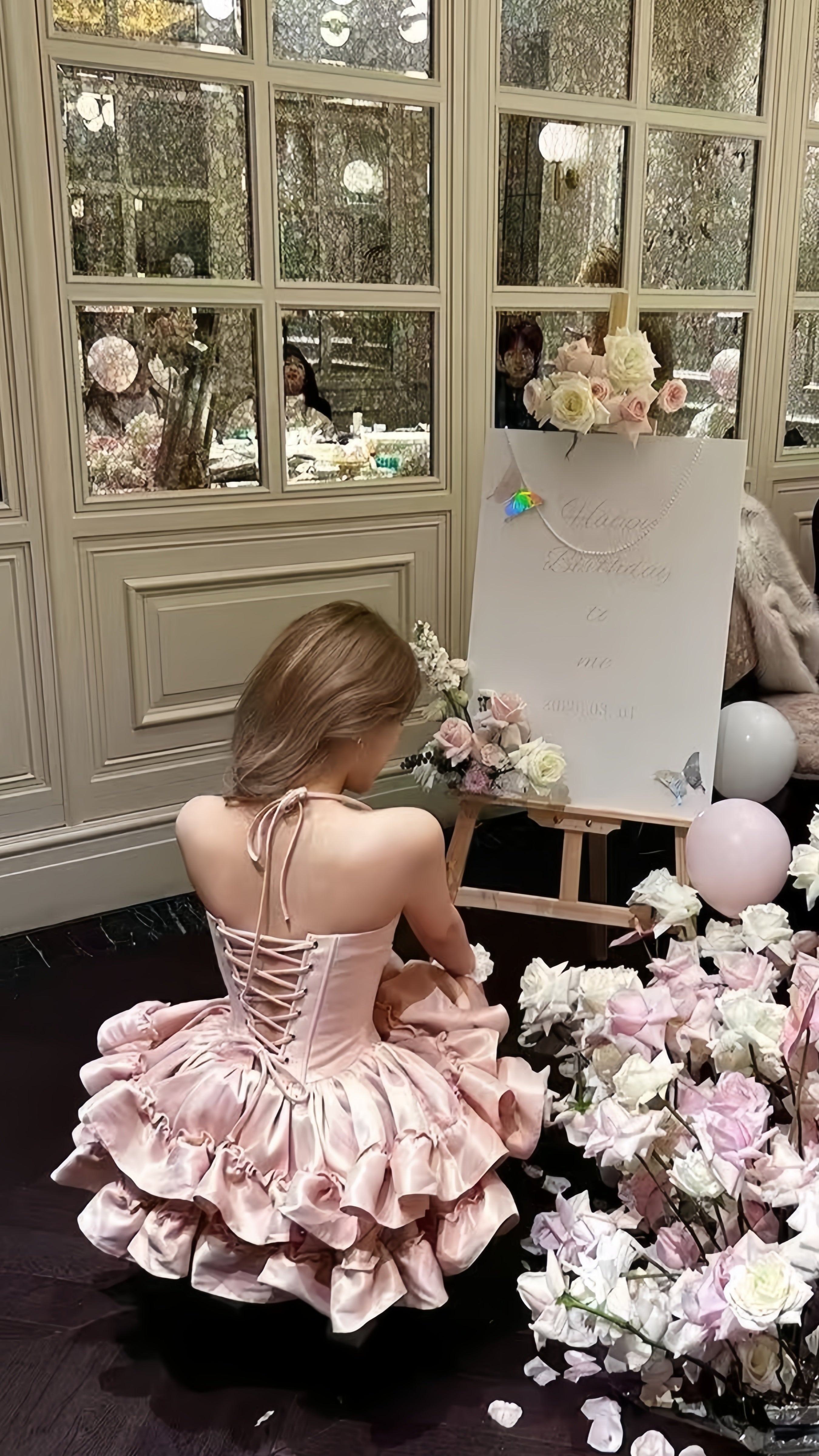 Pink Homecoming Dress Mini Prom Dress Birthday Prom Graduation Dresses Secondary image