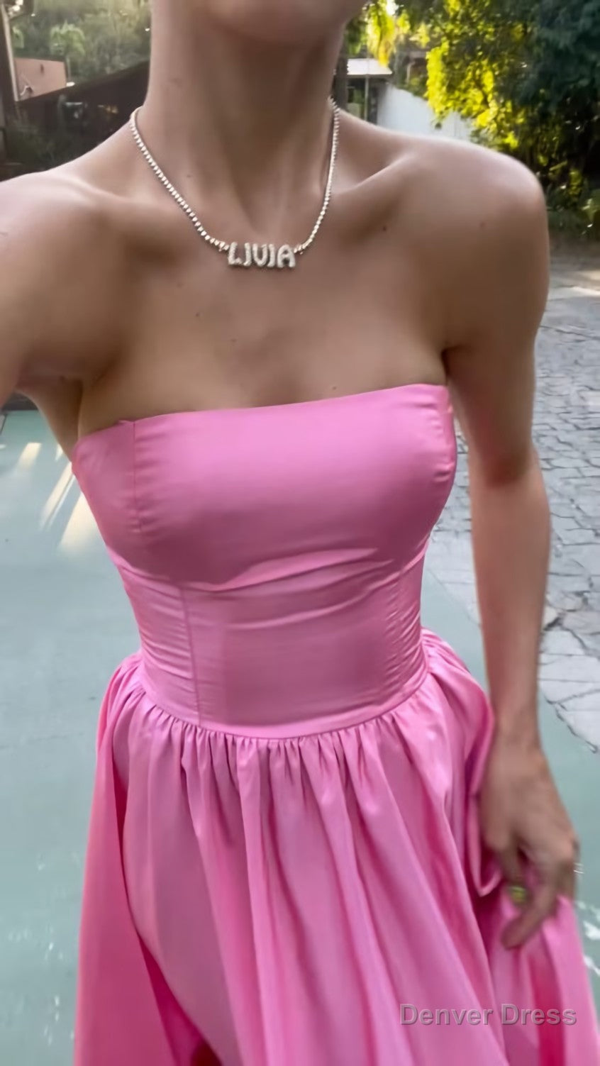 Pink Leg Split Prom Dress,Women Sexy Elegant Prom Dresses