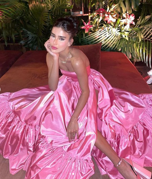 Pink Leg Split Prom Dress Women Sexy Prom Dresses