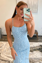 Pink Mermaid Long Prom Dresses with Appliques
