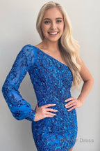 Pink Mermaid Long Prom Dresses with Appliques