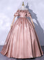 Pink Off the Shoulder Puff Sleeve Quinceanera Dresses