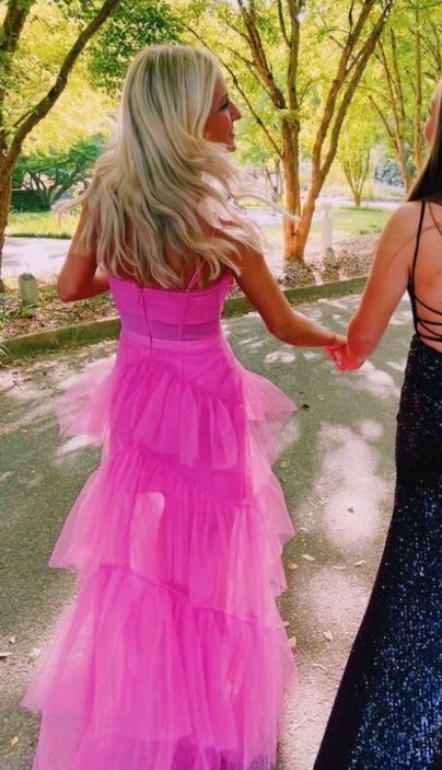 Pink Prom Dress Prom Gowns Long Prom Dresses Secondary image