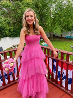 Pink Prom Dress Prom Gowns Long Prom Dresses