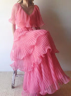Pink Prom Dress Women Sexy Dress Elegant Prom Dresses