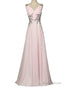 Pink Prom Dresses Long Design Sexy V Neck Sleeveless Prom Gowns