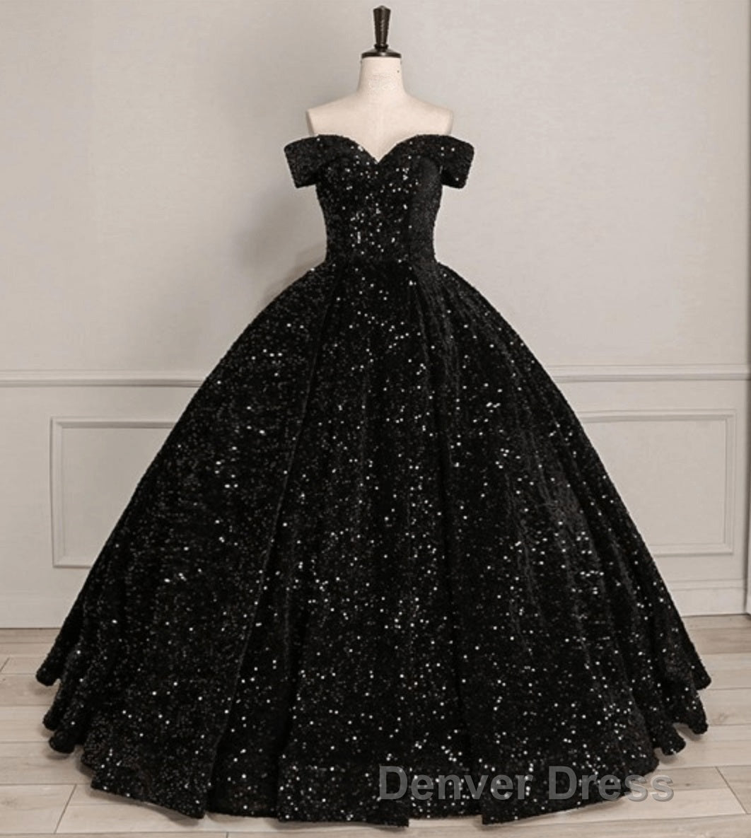 Pink Quinceanera Dresses Sequin Off The Shoulder Ball Gown Dresses Secondary image