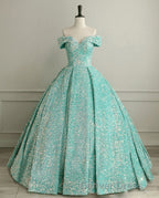 Pink Quinceanera Dress Sequin Off The Shoulder Ball Gowns Dresses