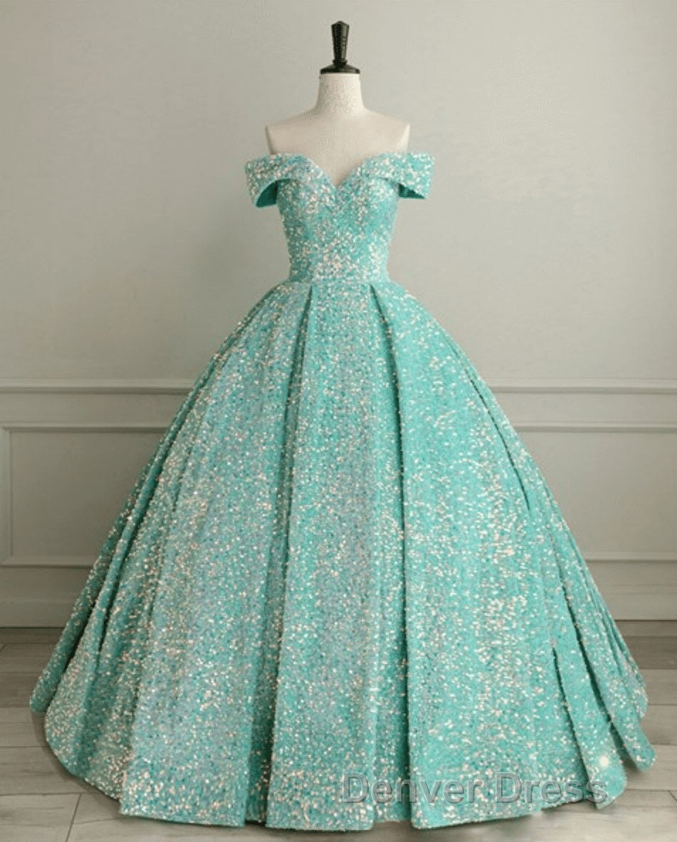 Pink Quinceanera Dress Sequin Off The Shoulder Ball Gowns Dresses