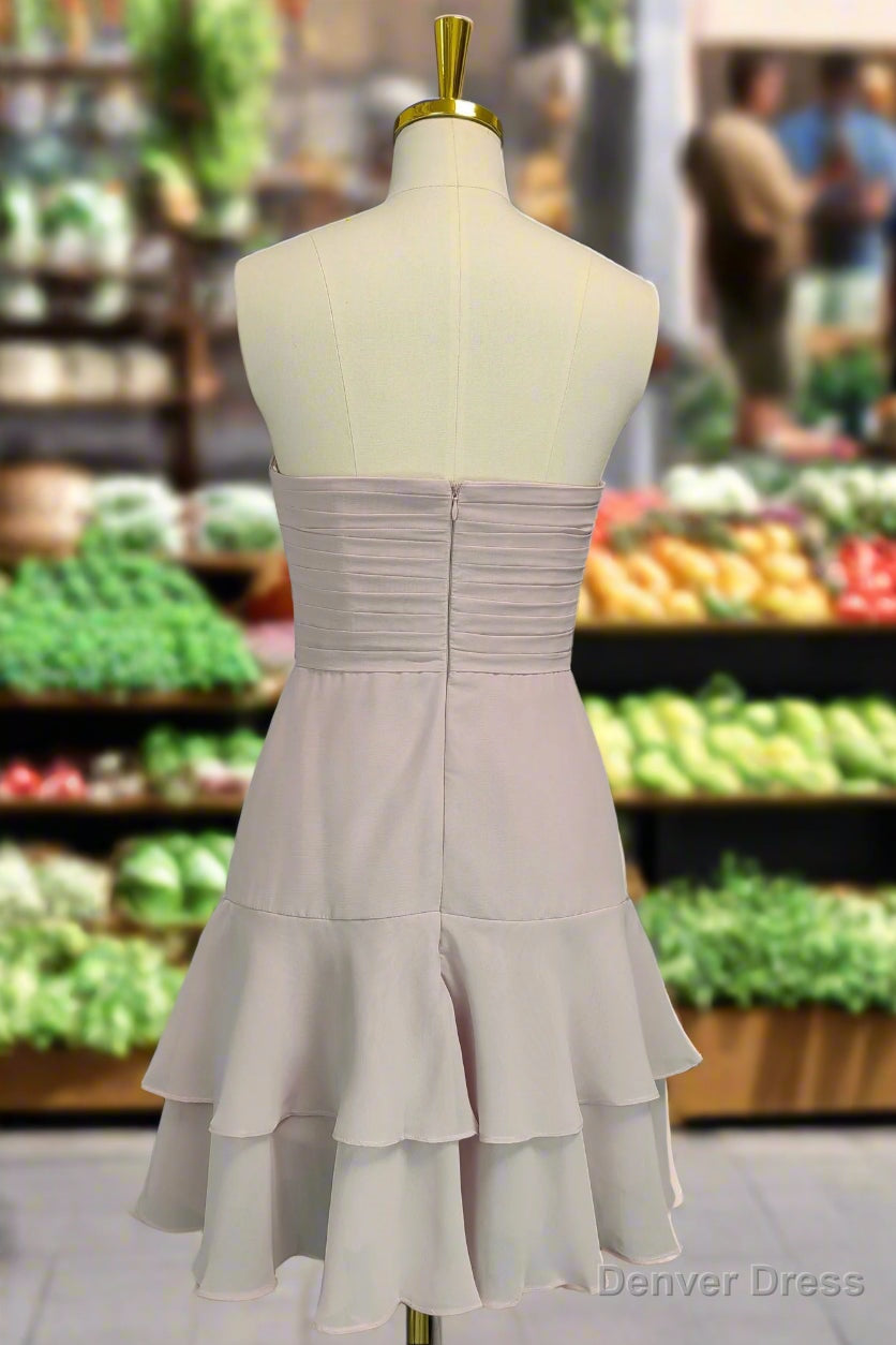 Pink Sweetheart A Line Short Homecoming Dress Cute Mini Graduation Dresses