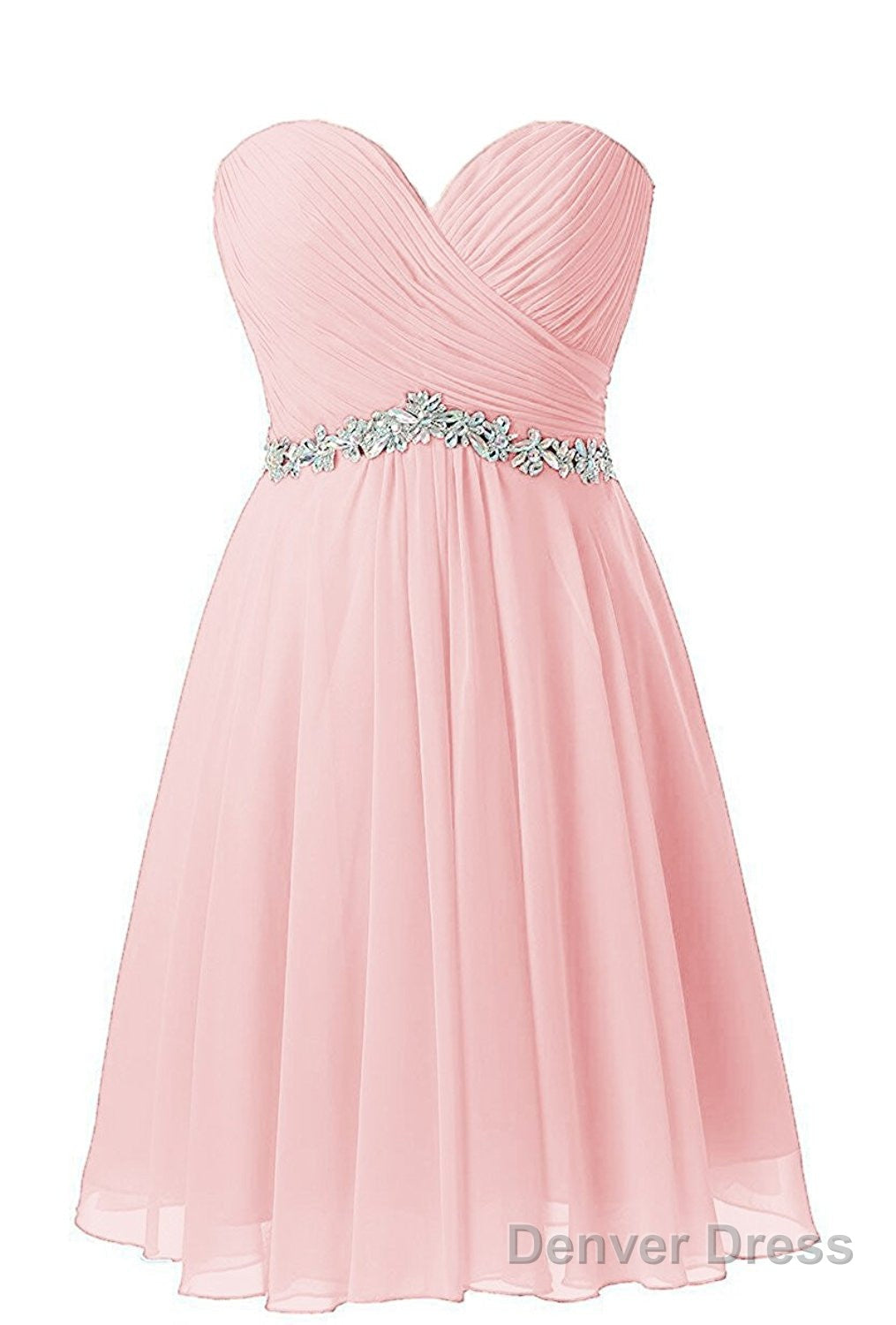 Pink Sweetheart Beaded Homecoming Dressese