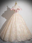 Pink Tulle Lace Off the Shoulder Quinceanera Dresses