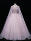 Pink Tulle Sequins Beading Embroidery Quinceanera Dresses