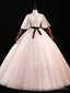 Pink Tulle Sequins Flying Sleeve Appliques Feather Quinceanera Dresses