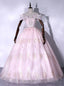 Pink Tulle Sequins Off the Shoulder Appliques Quinceanera Dresses