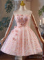 Pink Tulle Strapless Homecoming Dresses