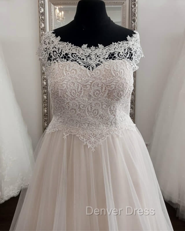 Plus Size A-Line Tulle Embroidery Wedding Dresses Secondary image