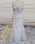 Plus Size Lace Wedding Dresses Mermaid Sweetheart