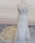 Plus Size Lace Wedding Dresses Mermaid Sweetheart