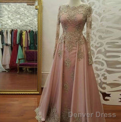Plus Size Muslim Evening Dresses A-Line Long Sleeves Pearls Lace Islamic Dubai Kaftan Saudi Arabic Long Formal Evening Gown