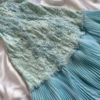 Powder Blue Sparkling Charming Retro Princess Stunning Unique Fashionable Beautiful Elegant Delicate Lace Short Lace Sequin Homecoming Dress Prom Dress Prom Dress Birthday Prom Dress