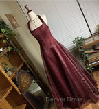 Pretty A Line Halter Burgundy Sleeveless Evening Dresses Organza Long Prom Dresses