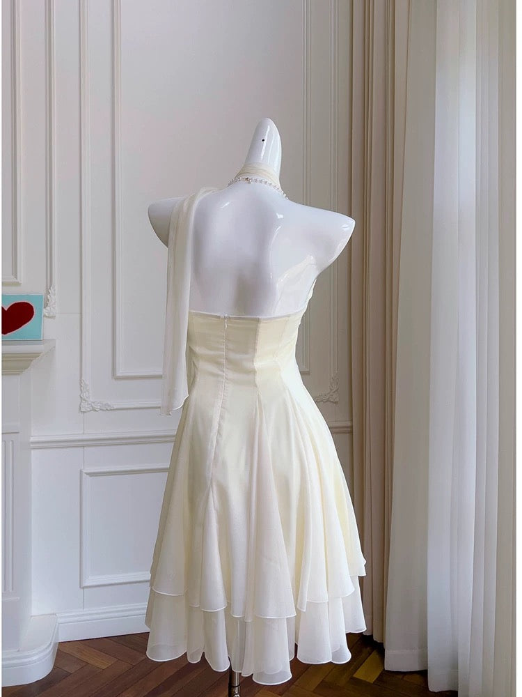 Pretty A Line Halter Chiffon Short 8Th Grade Homecoming Dress Summer Middle School Hoco Dress Cocktail Dresses Birthday Outfits